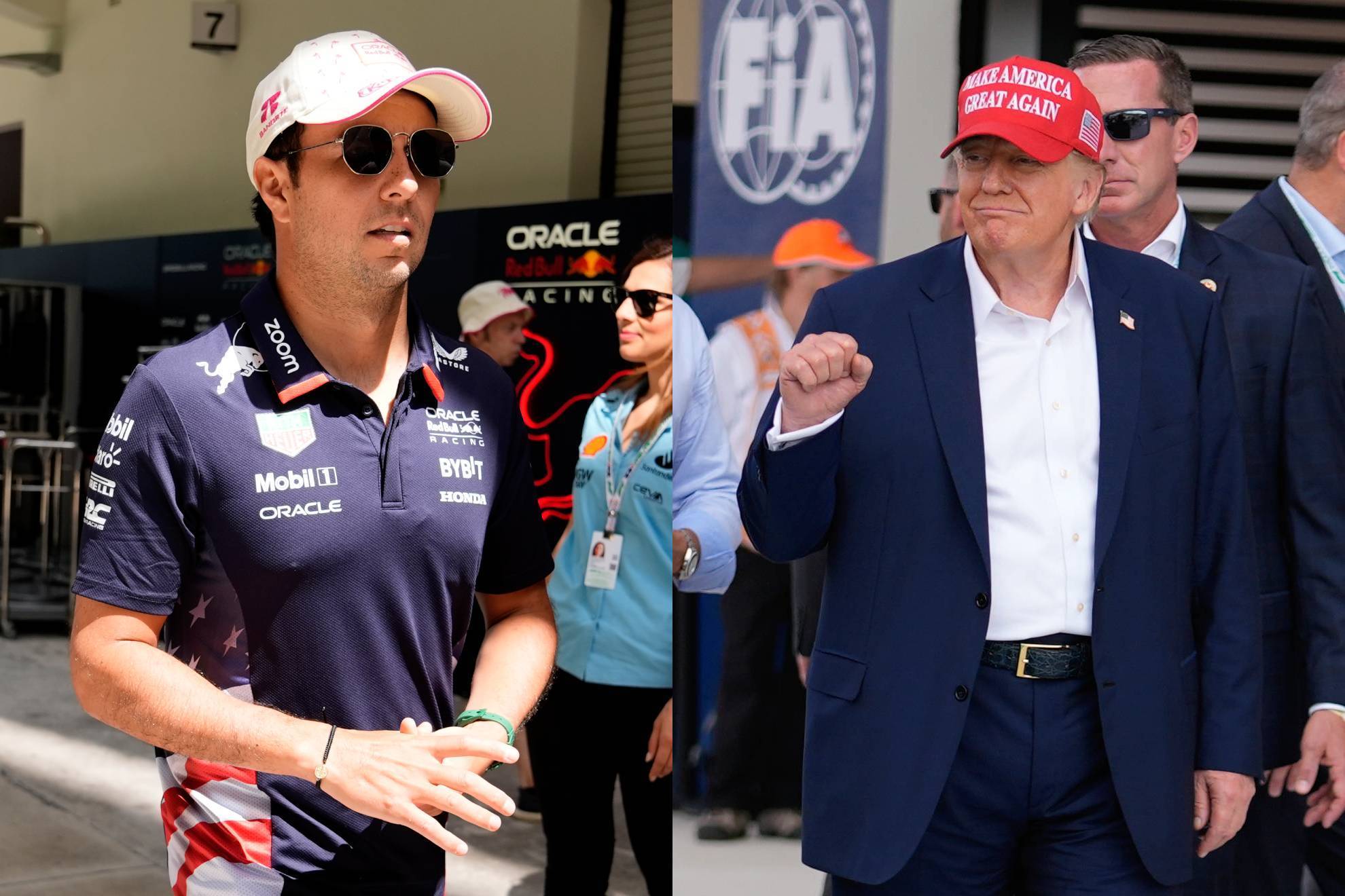 Checo Prez Donald Trump GP Miami F1