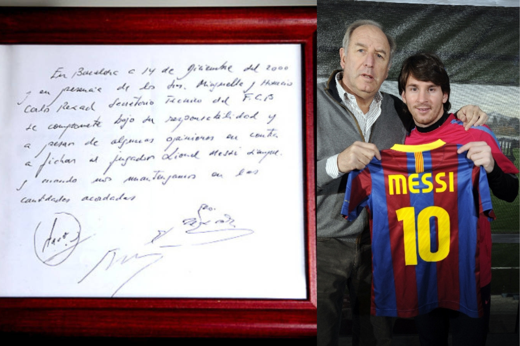 Rexach, Messi y la famosa servilleta.