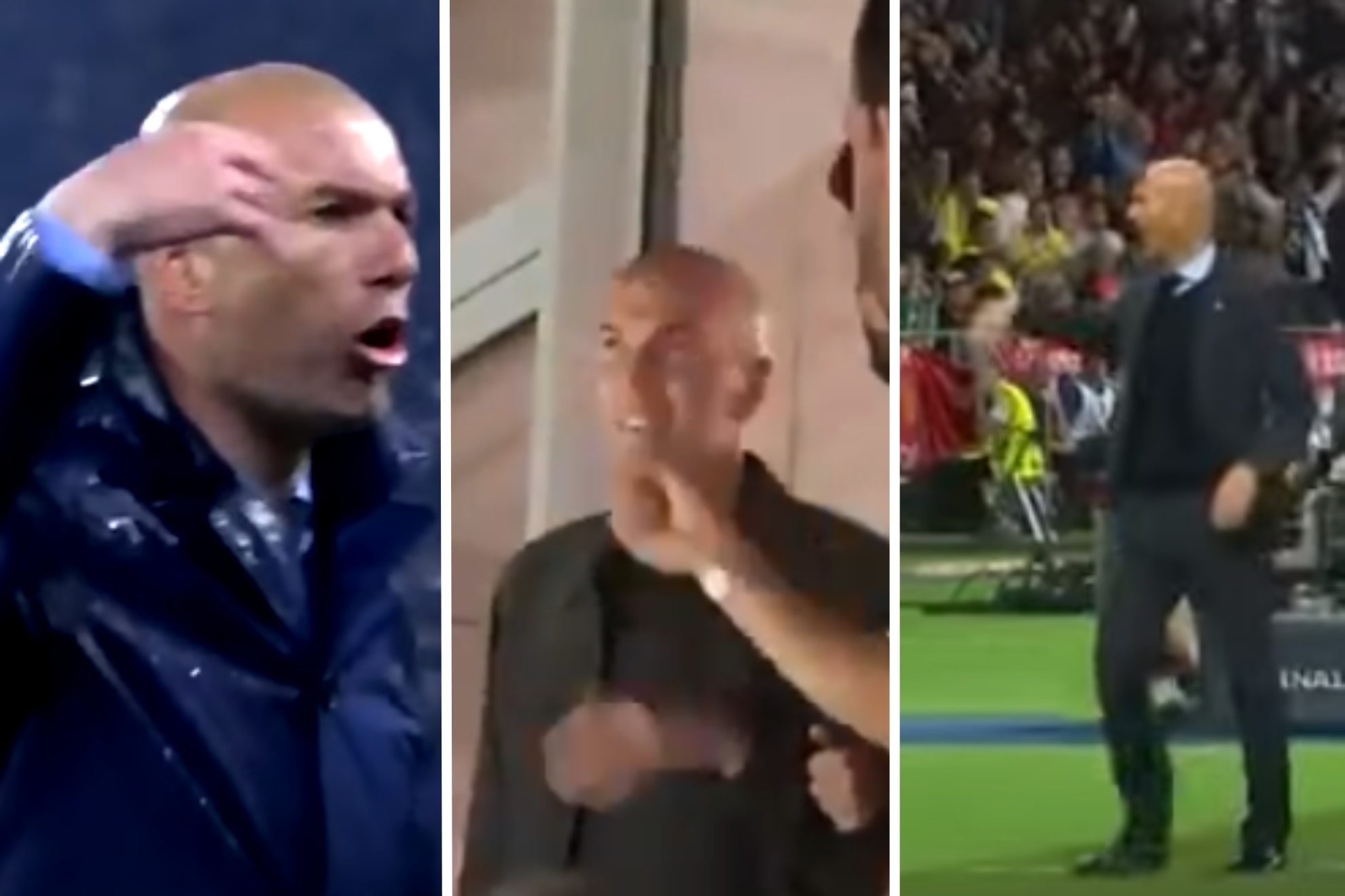 Zidane festej el triunfo del Real Madrid con su clebre movimiento de manos