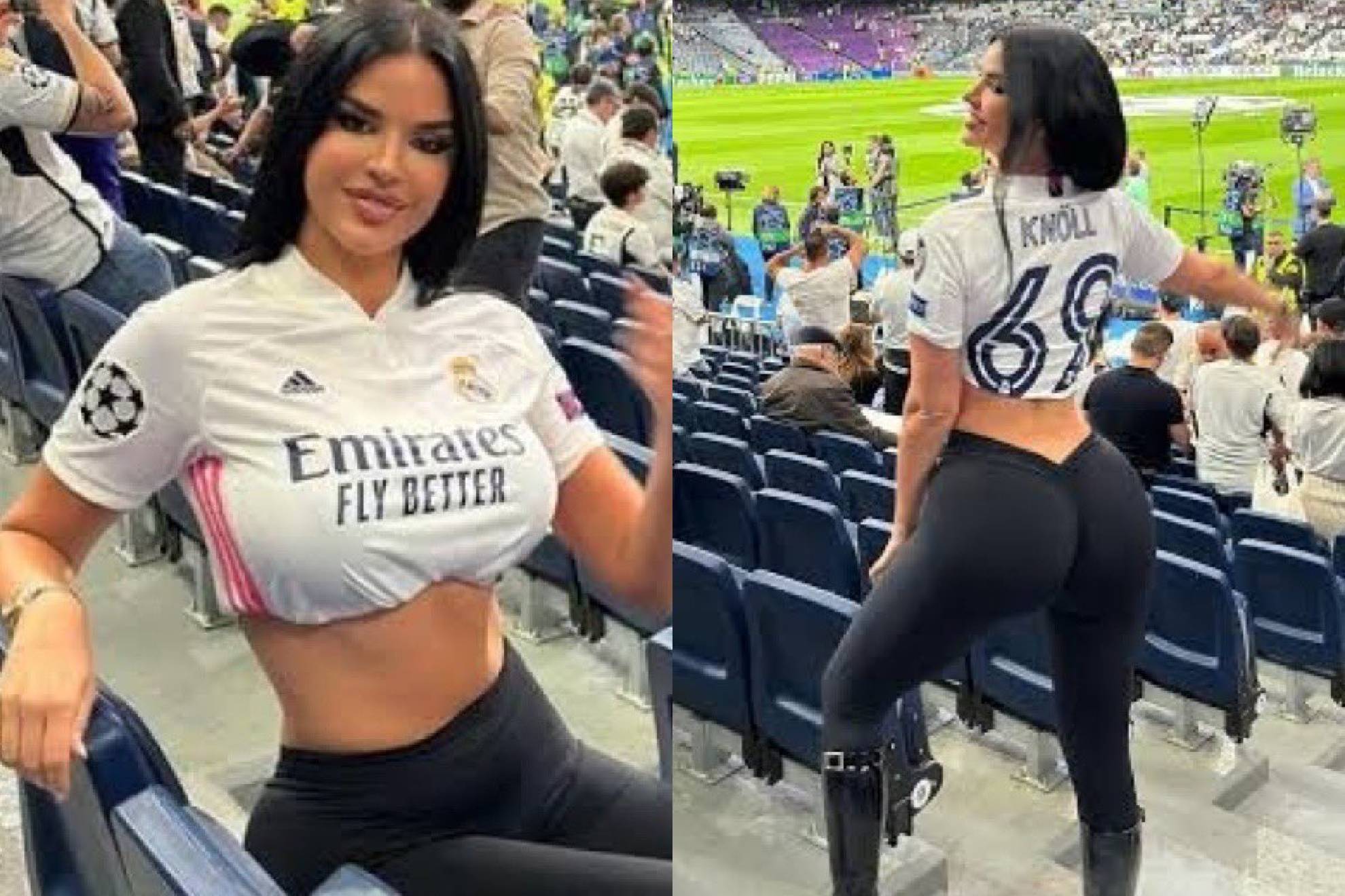 Ivana Knoll regres para apoyar al Real Madrid en la UEFA Champions League.