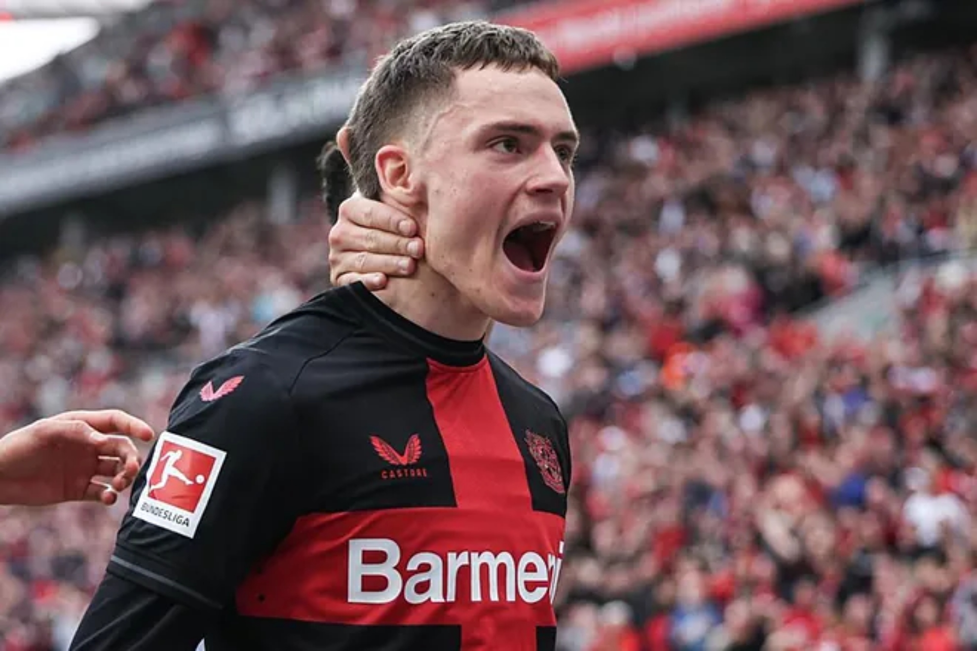 Wirtz celebra un gol con el Leverkusen