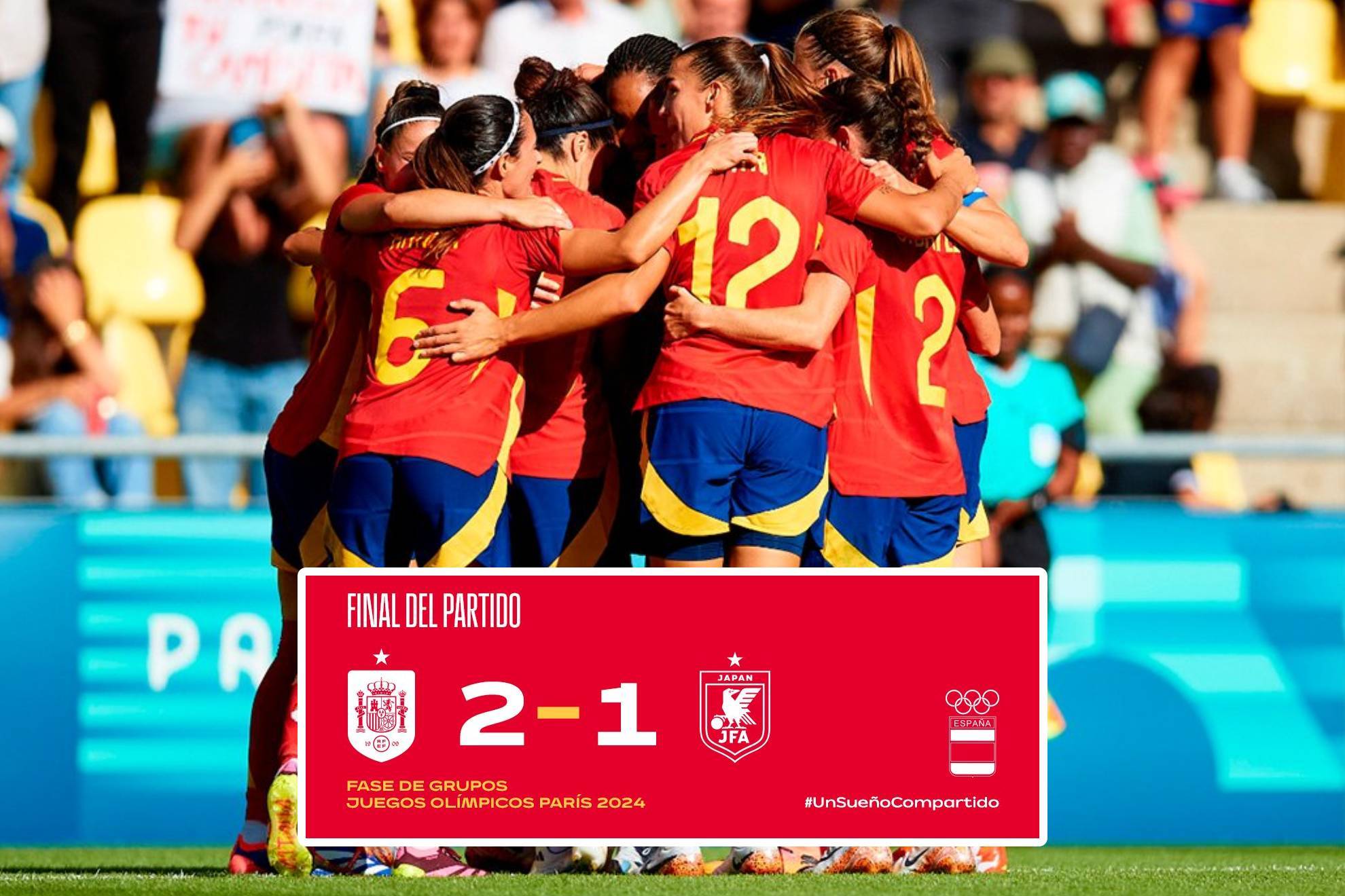 JJOO Fútbol femenino Resultado España vs Japón Femenil Olímpicos