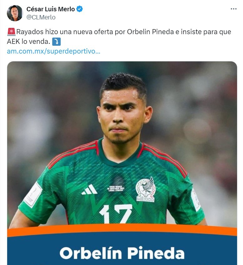 Orbeln Pineda an duda y Monterrey lanza nueva propuesta: La tercera ser la vencida?