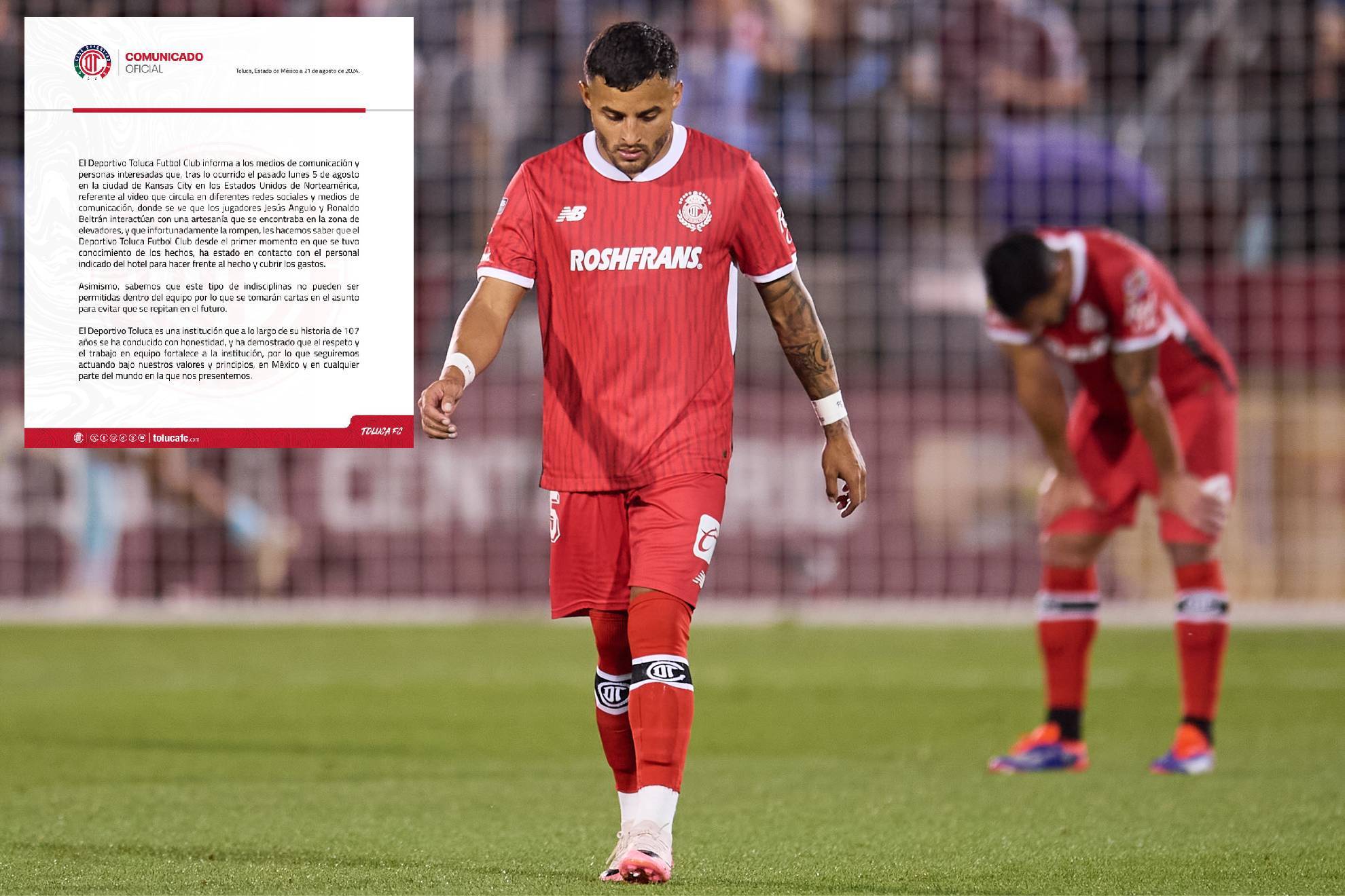 Toluca anuncia sanciones a jugadores que rompieron un jarrn de miles de dlares en hotel de EE.UU