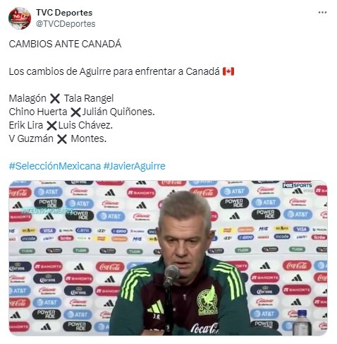 El Vasco Aguirre empieza a tener a sus consentidos con el Chino y Malagn ante Canad