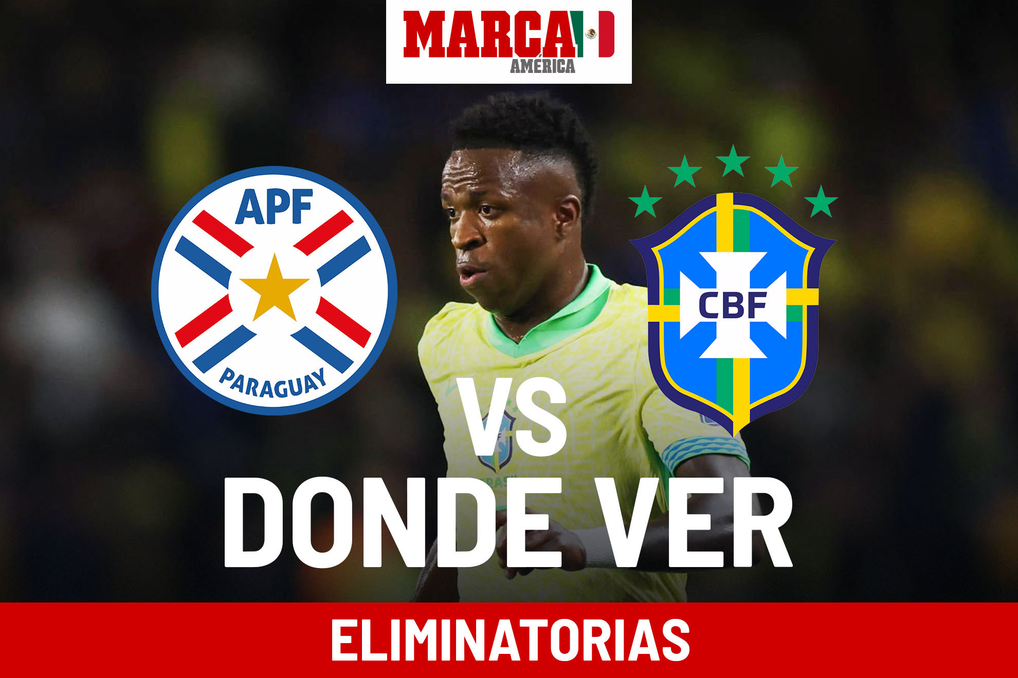 Vinicius se perfila como titular hoy ante Paraguay en las eliminatorias 2024