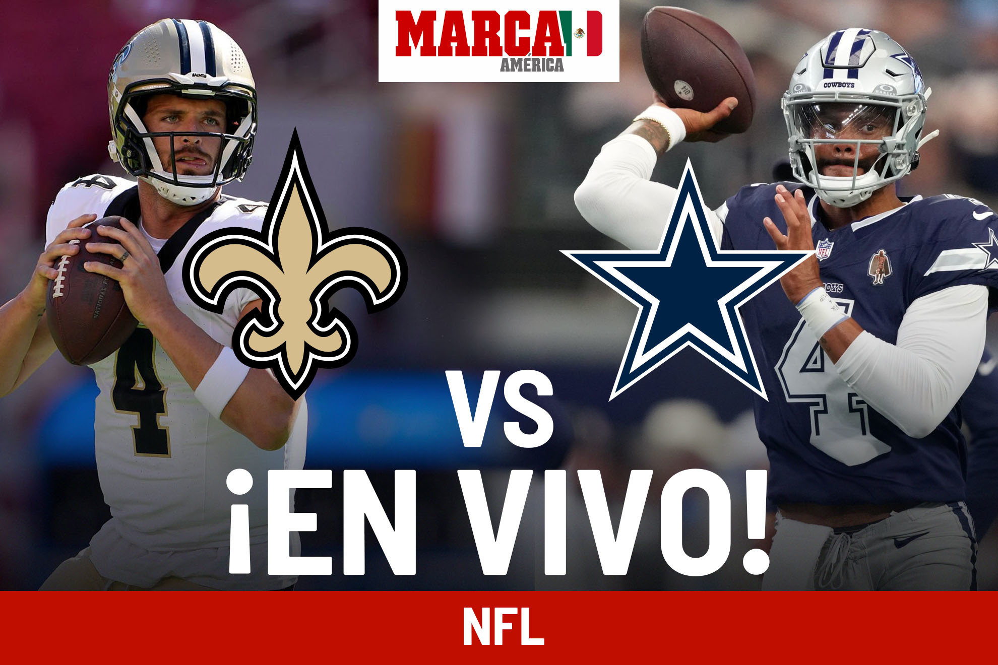 NFL Saints vs Cowboys EN VIVO Online. Partido de los Vaqueros de