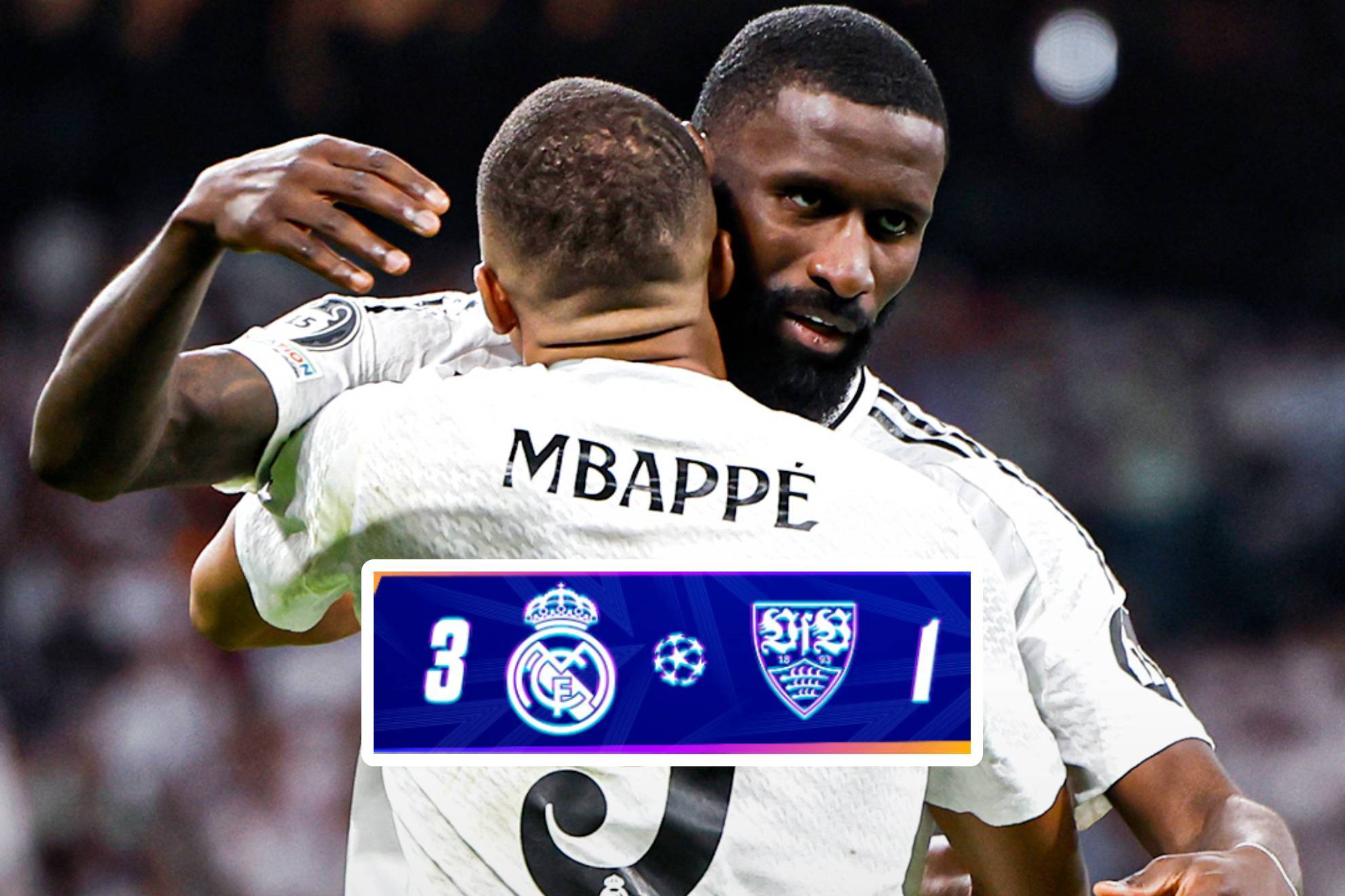 Champions League: Resultado Real Madrid vs Stuttgart: Debut de ensueño con  gol de Mbappé y Endrick en Champions League