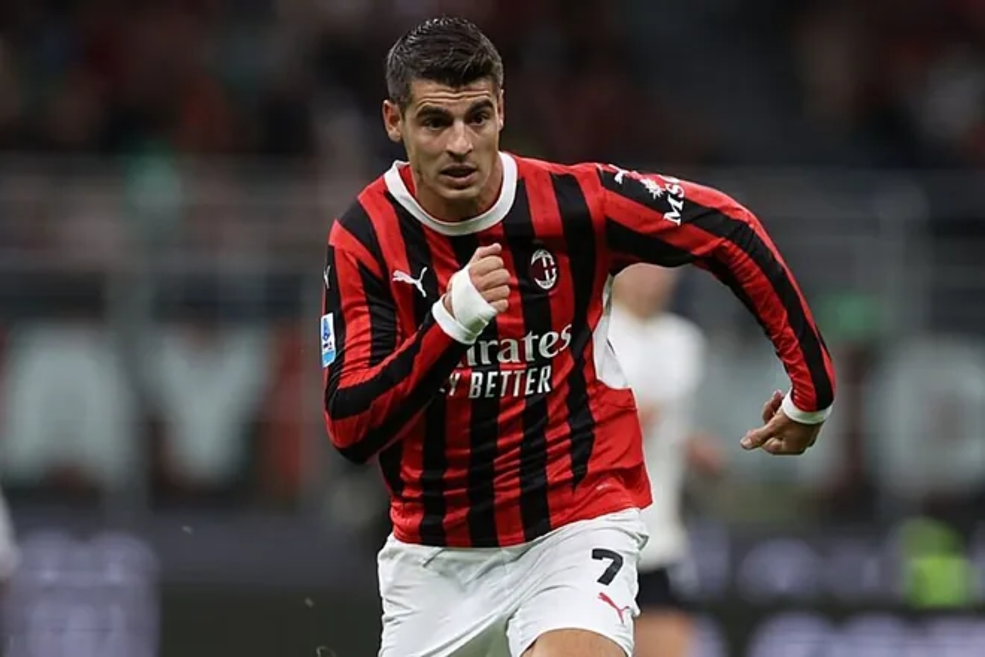 Morata, en un partido con el Milan