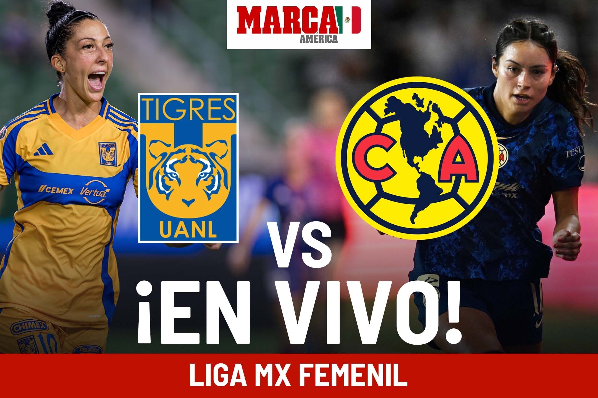 Juego Tigres Femenil vs Amrica hoy EN VIVO Online. Amrica le quita el invicto a Tigres en el Volcn!