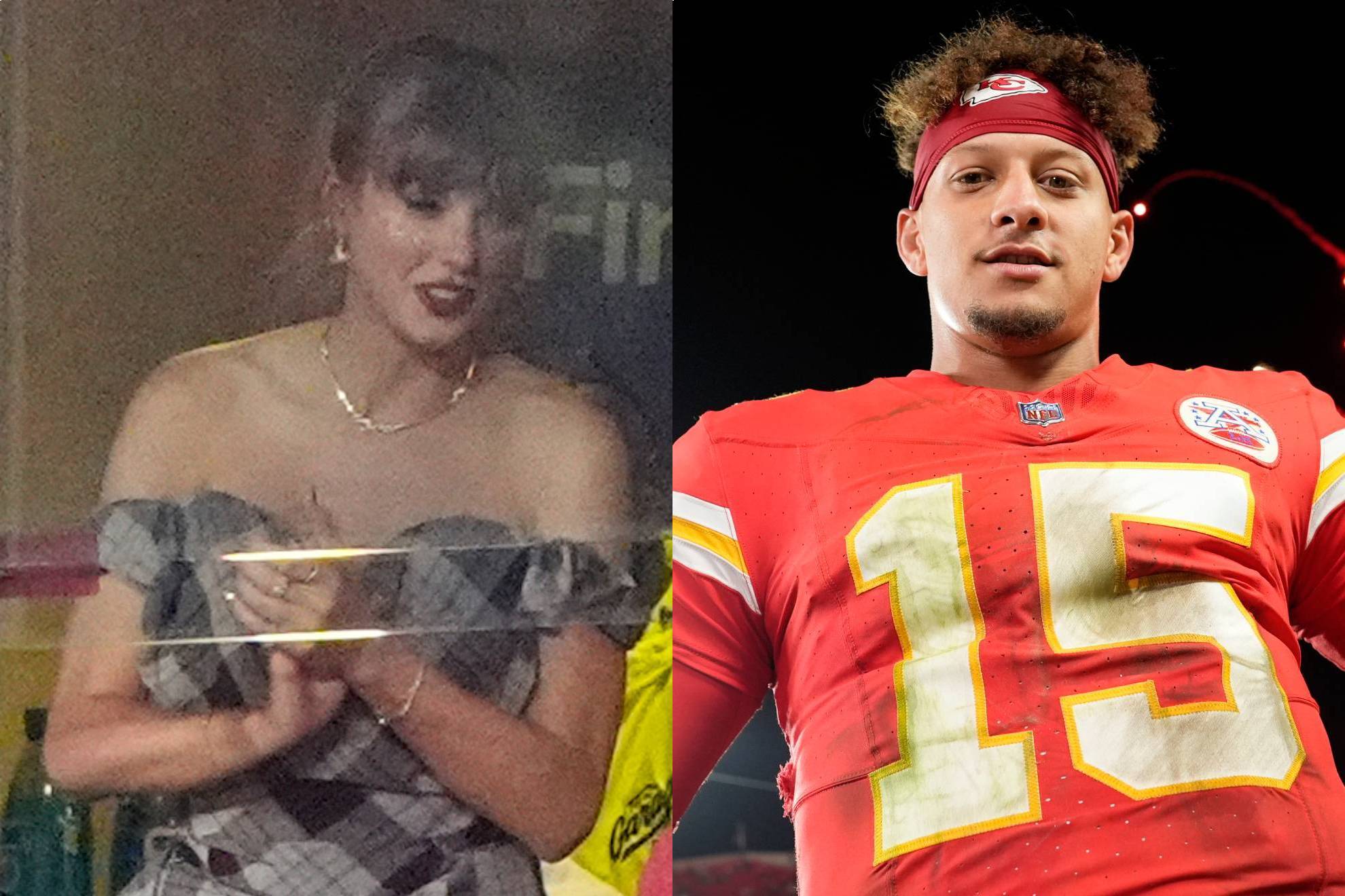 Taylor Swift y Patrick Mahomes.