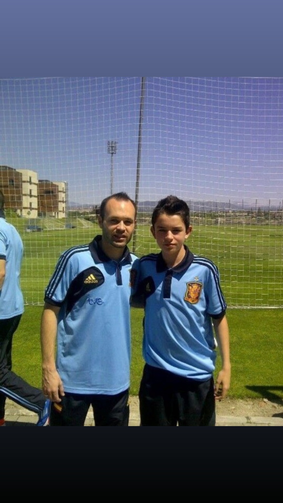 La foto que compartió Álvaro Fidalgo con Andrés Iniesta