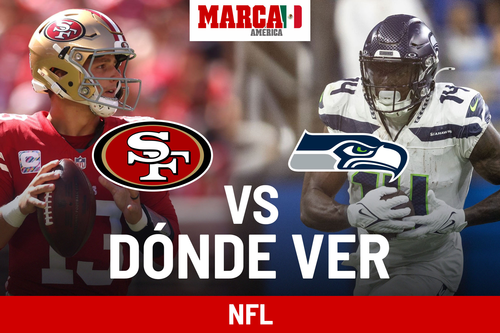 49ERS vs SEAHAWKS HOY jueves 10 de octubre.