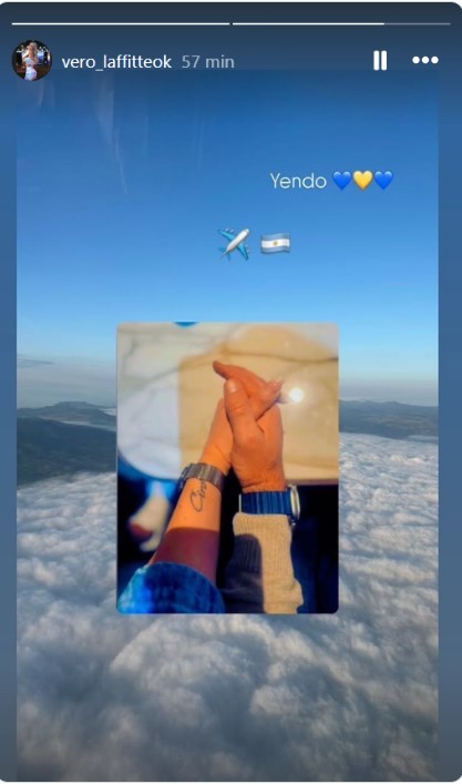 La esposa de Gago y su posteo en redes sociales, avisando a Boca Juniors que ya van a llegar