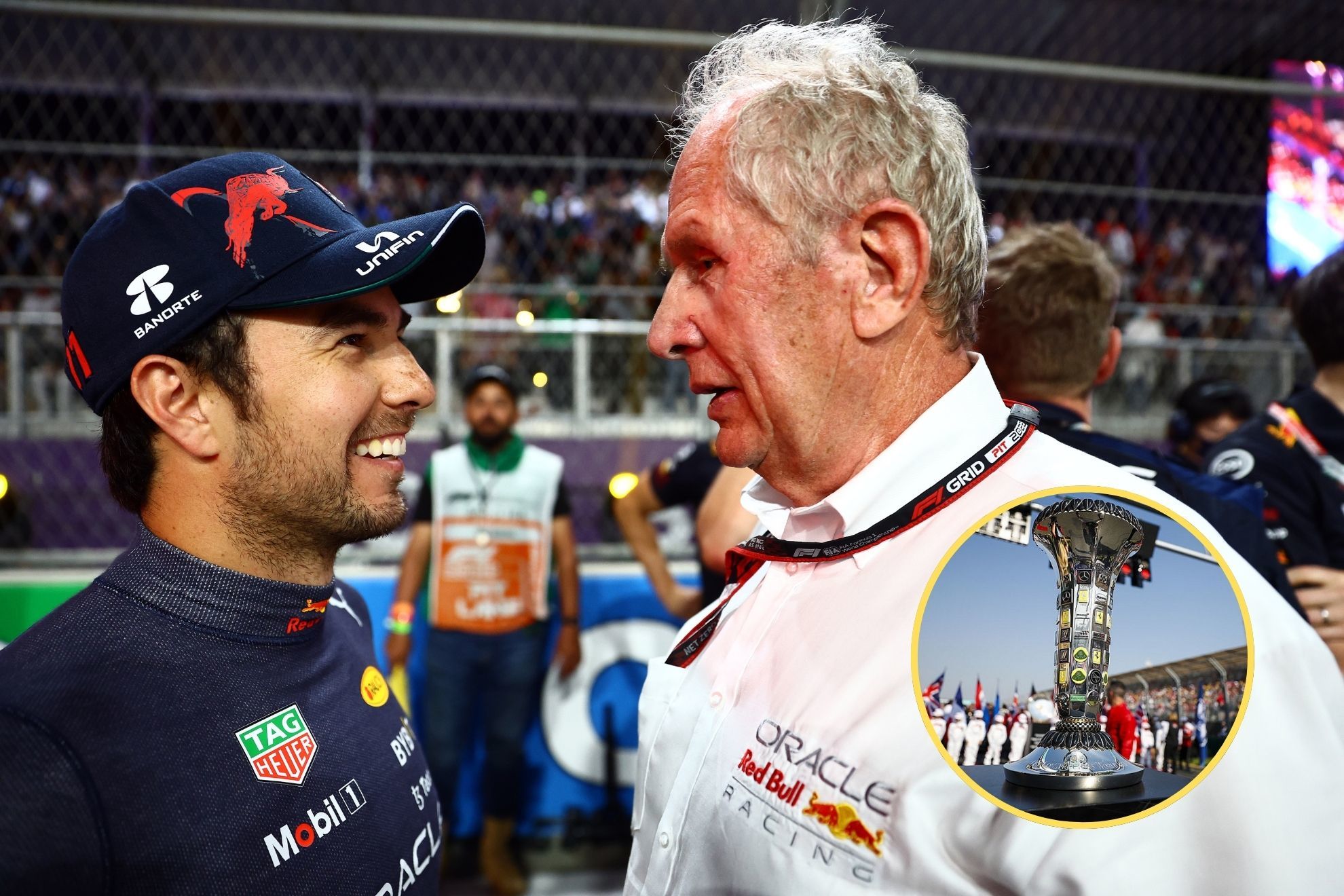 Checo Prez y Helmut Marko, una relacin de dimes y diretes