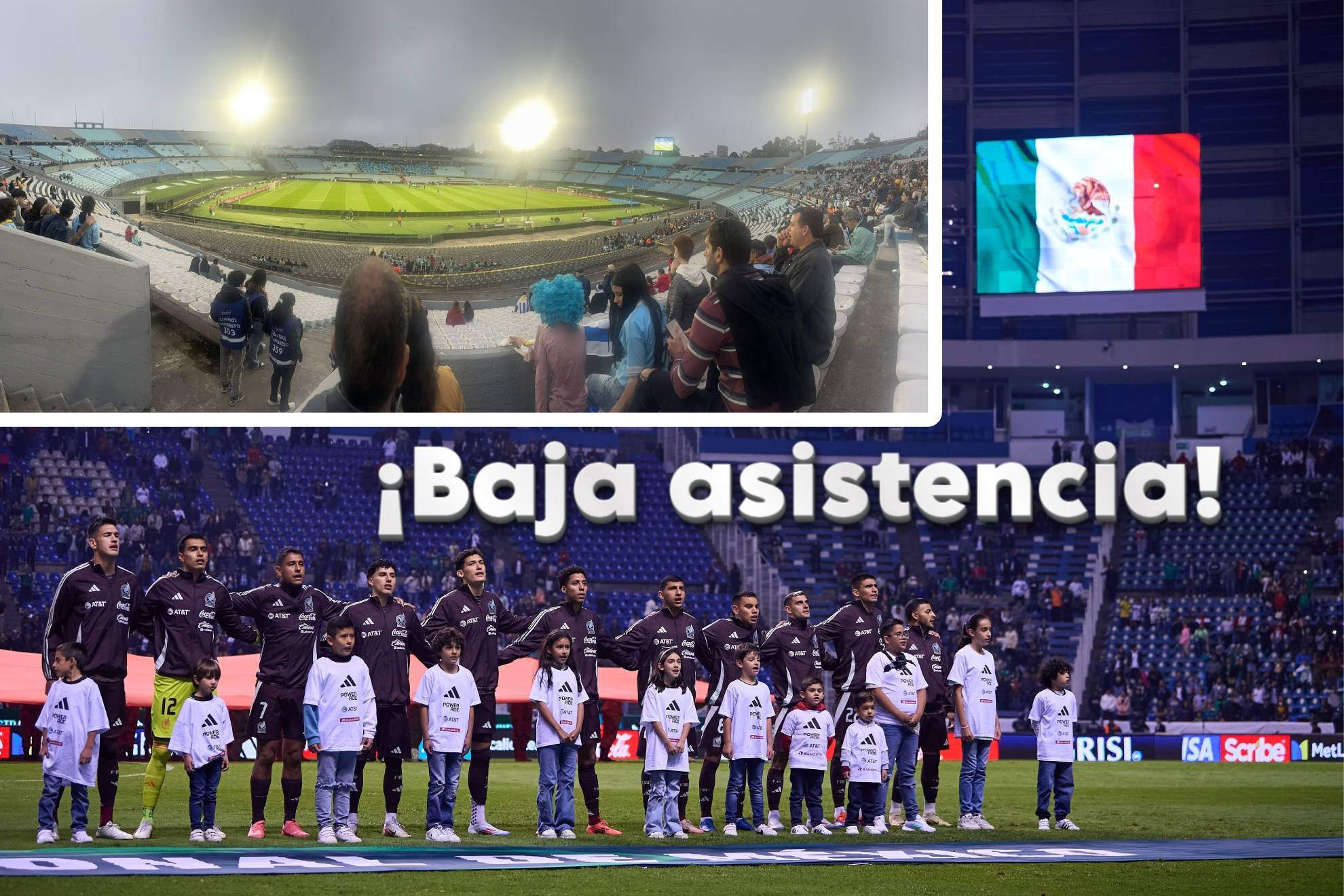 El Uruguay vs Ecuador tuvo la mitad de asistencia que el Mxico vs Valencia en Puebla