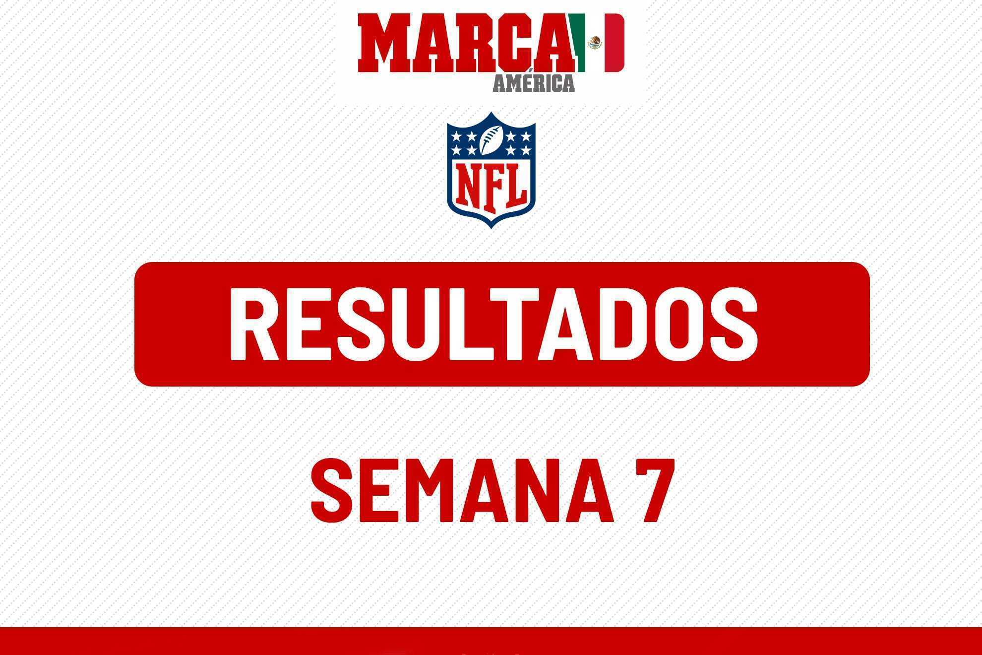 Resultados Semana 7 NFL 2024: tabla de posiciones del futbol americano