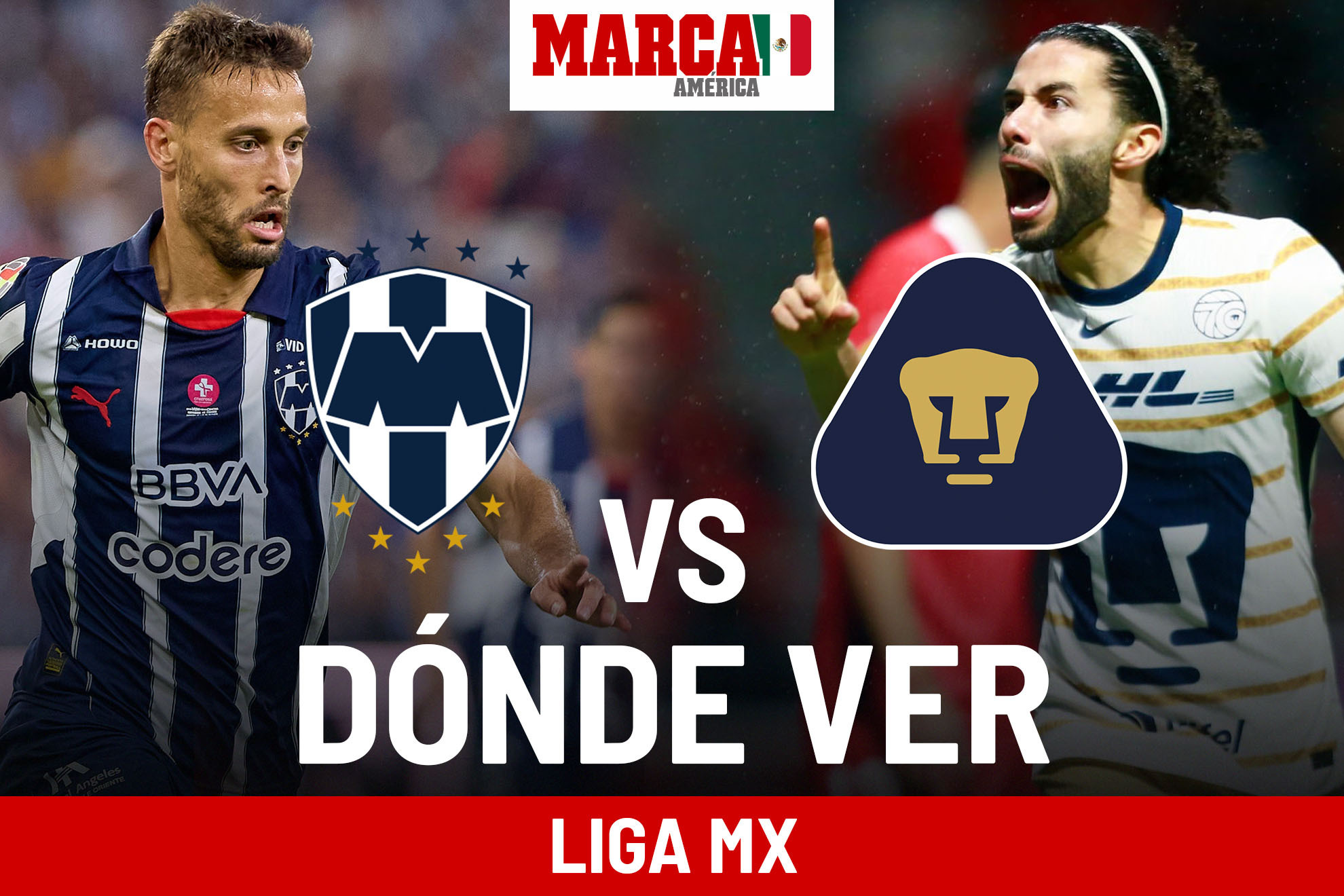 Transmisin Monterrey vs Pumas: dnde ver, a qu hora juegan y pronstico juego Rayados Liga MX 2024 hoy