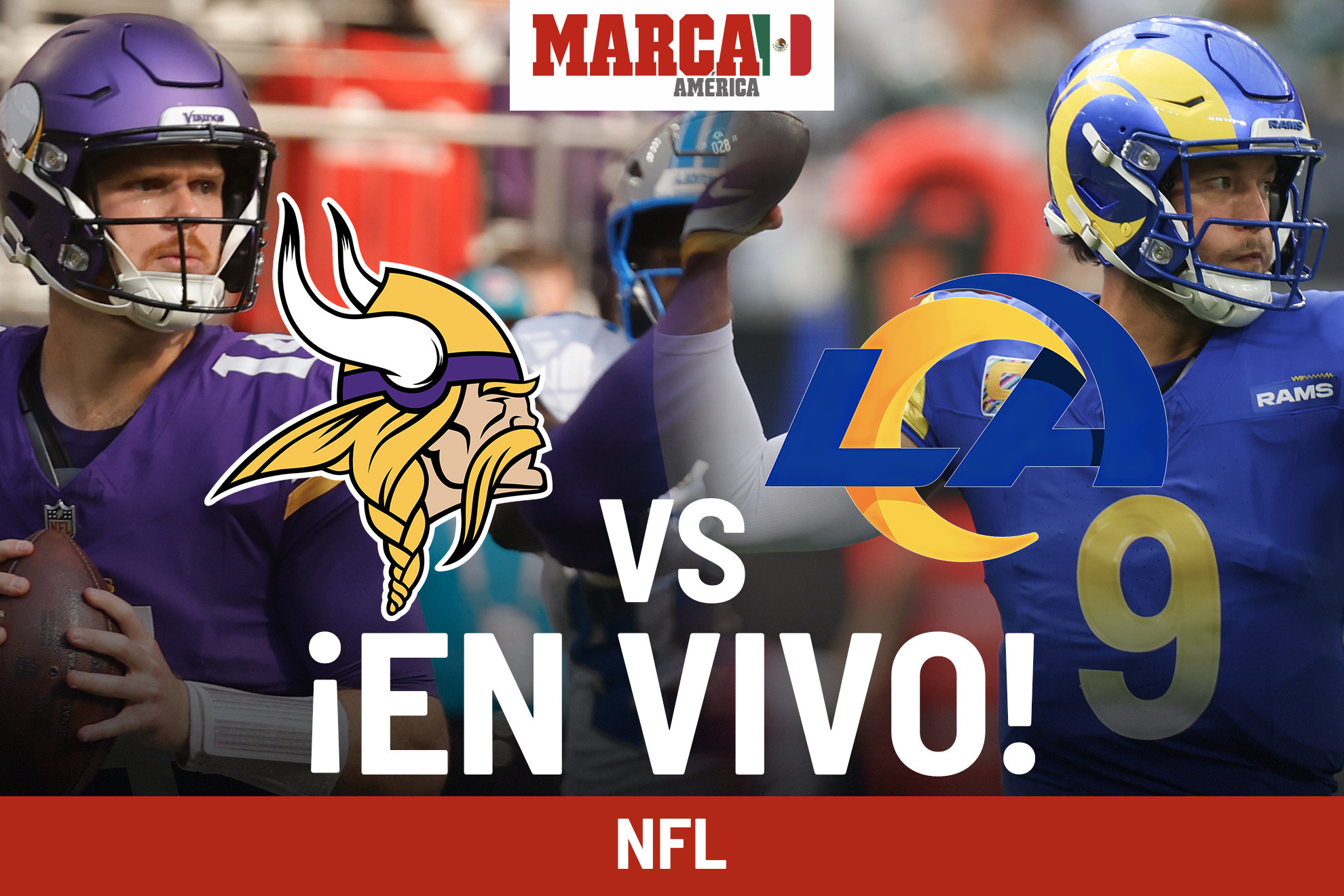 Juego Vikings vs Rams EN VIVO hoy. Partido Thursday Night Football - NFL 2024