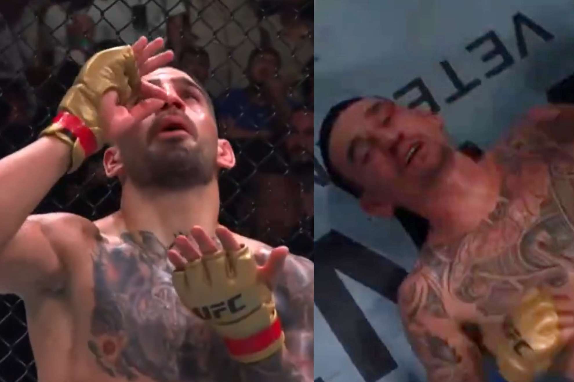 Ilia Topuria conserva el cetro peso pluma de UFC por KO a  Max Holloway