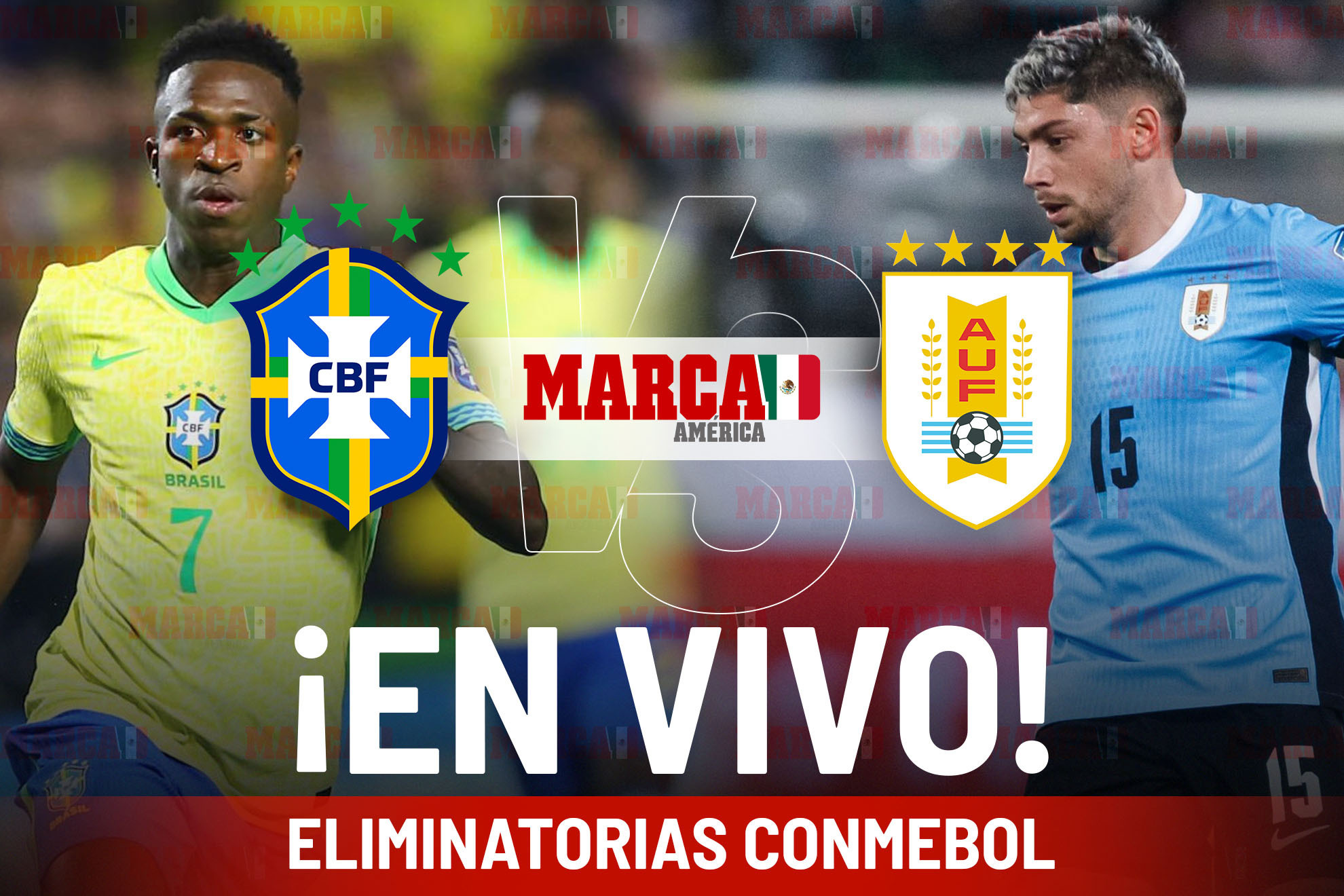 Eliminatorias Conmebol Brasil vs Uruguay EN VIVO. Partido hoy Marcelo