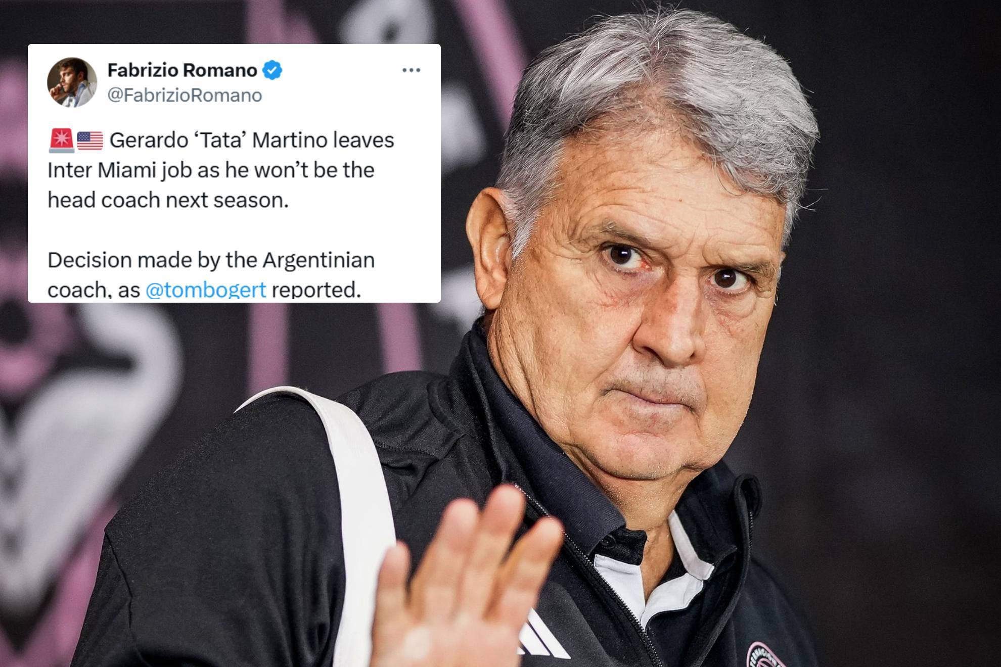 Fabrizio Romano también confirmó la salida de Gerardo Martino del Inter Miami