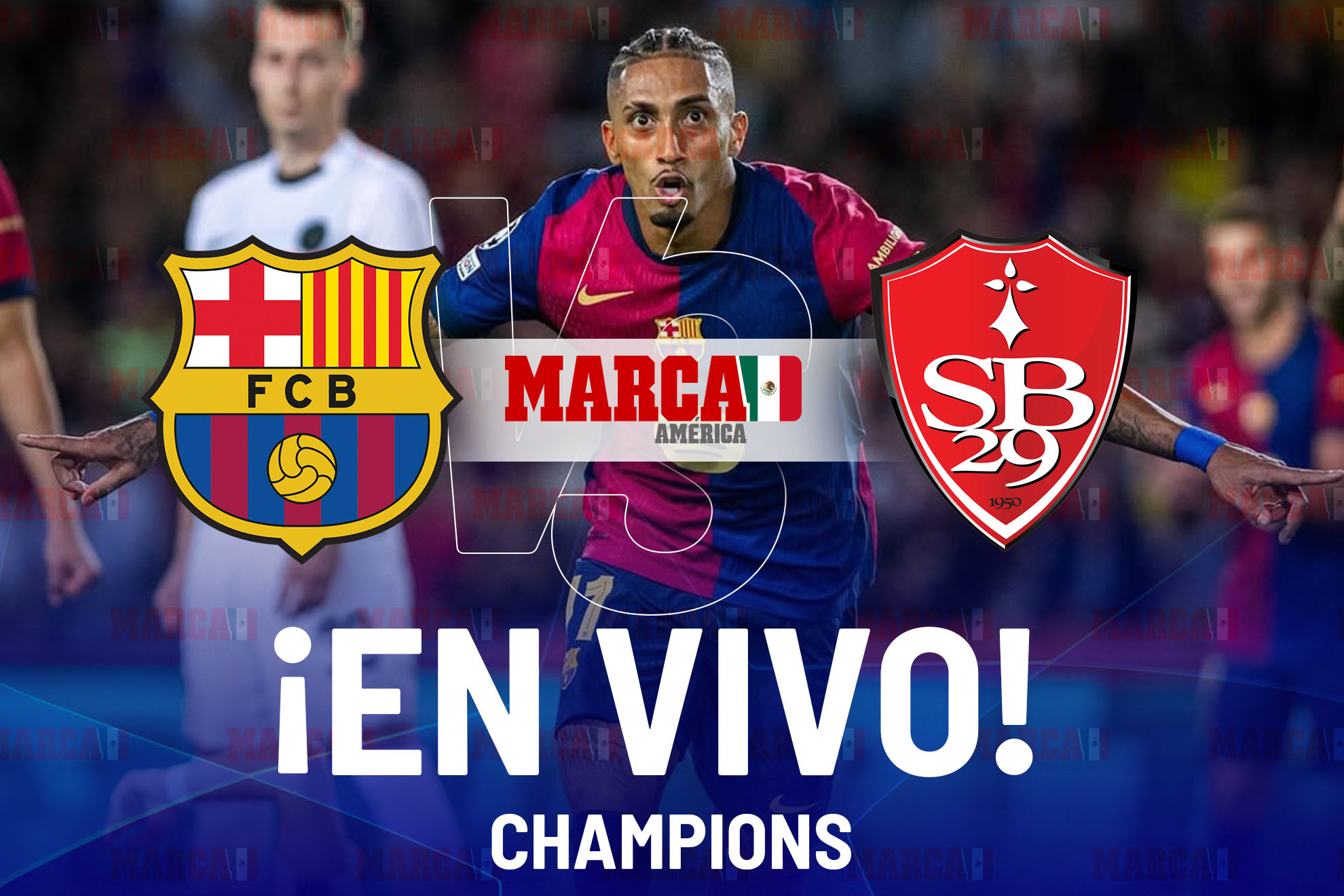 Champions League Barcelona vs Brest EN VIVO. Juego del Barça hoy