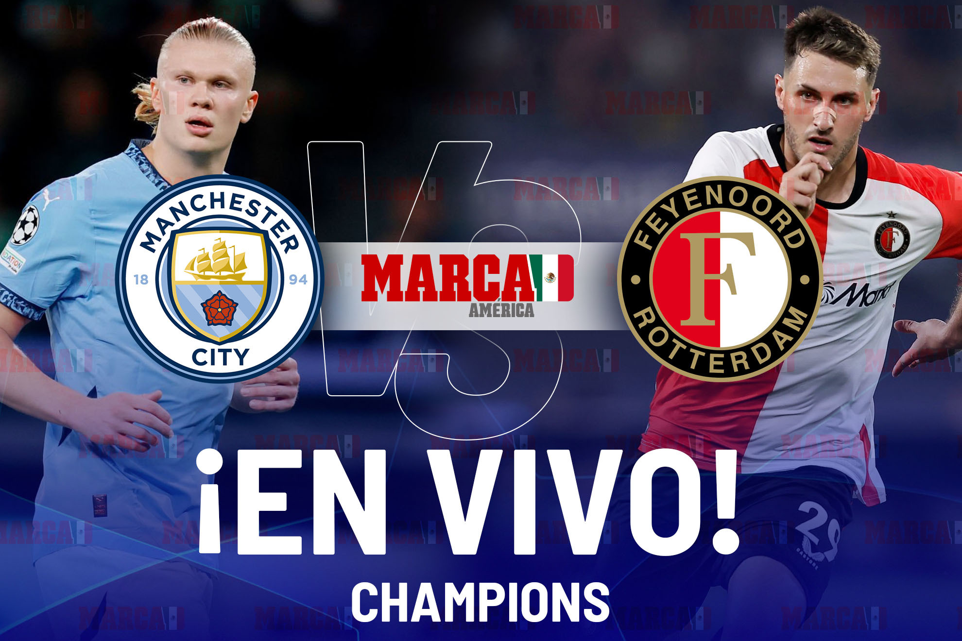 Champions League Manchester City vs Feyenoord EN VIVO. Partido hoy