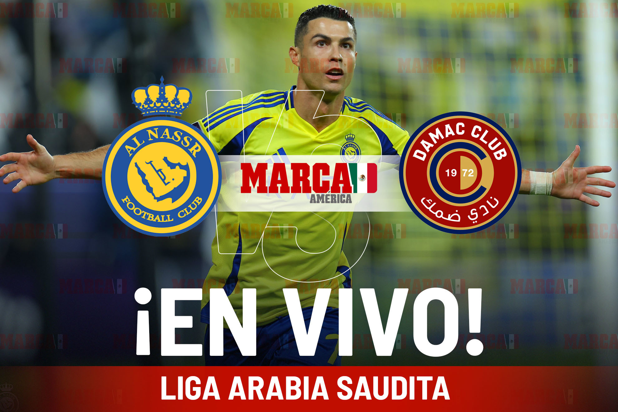 Liga Saudí Al Nassr vs Damac EN VIVO. Partido hoy Cristiano Ronaldo