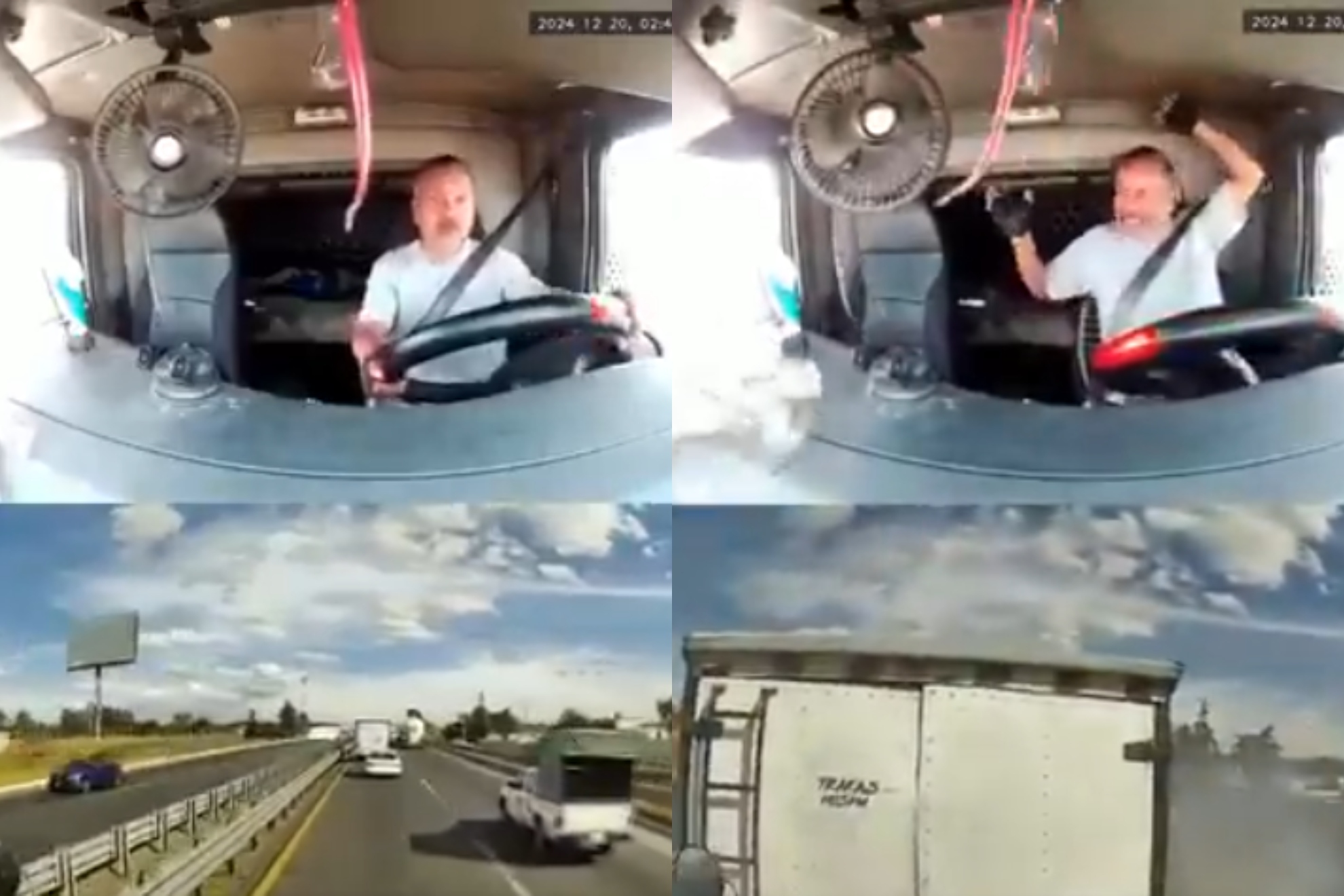 As� fue el terrible accidente entre un tr�iler y un tsuru en la Puebla-Orizaba