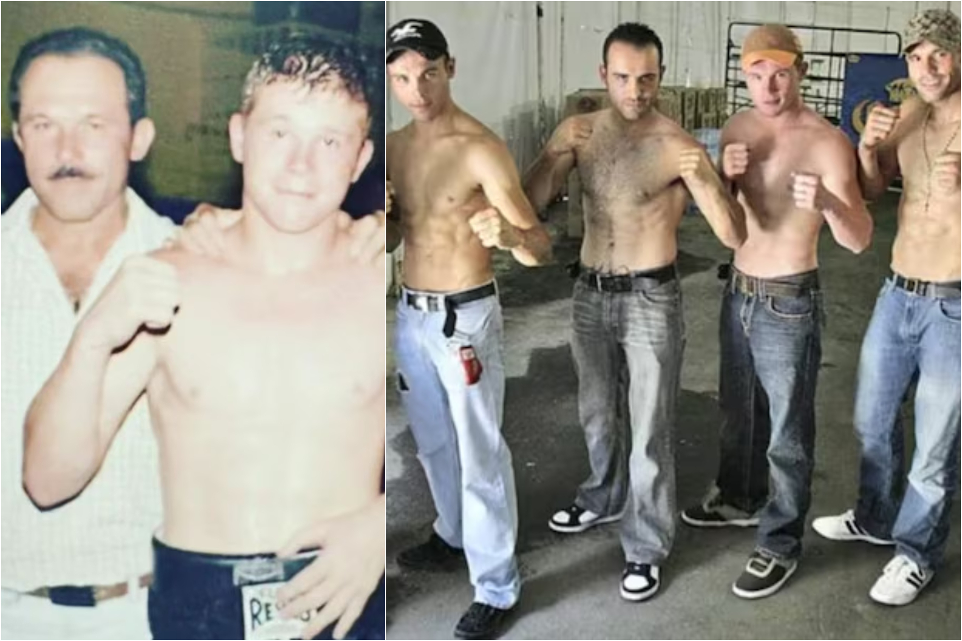 CANELO y su padre, SANTOS �lvarez (izquierda). Canelo y TRES de sus hermanos.