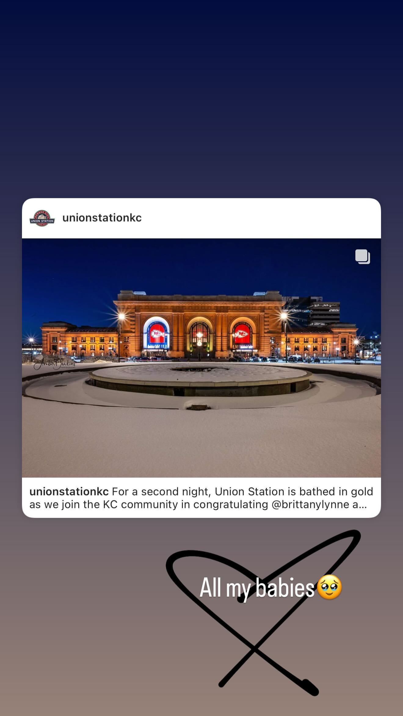La publicación de Brittany Mahomes en sus redes sociales