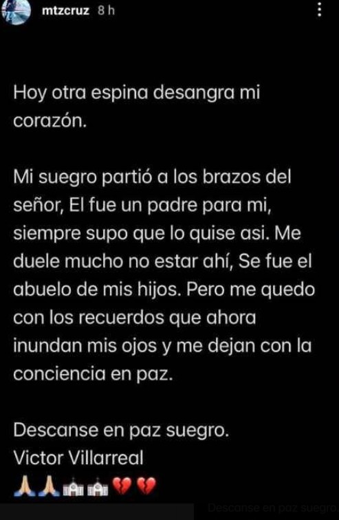 Se pronuncia ante fallecimiento de Víctor Villareal