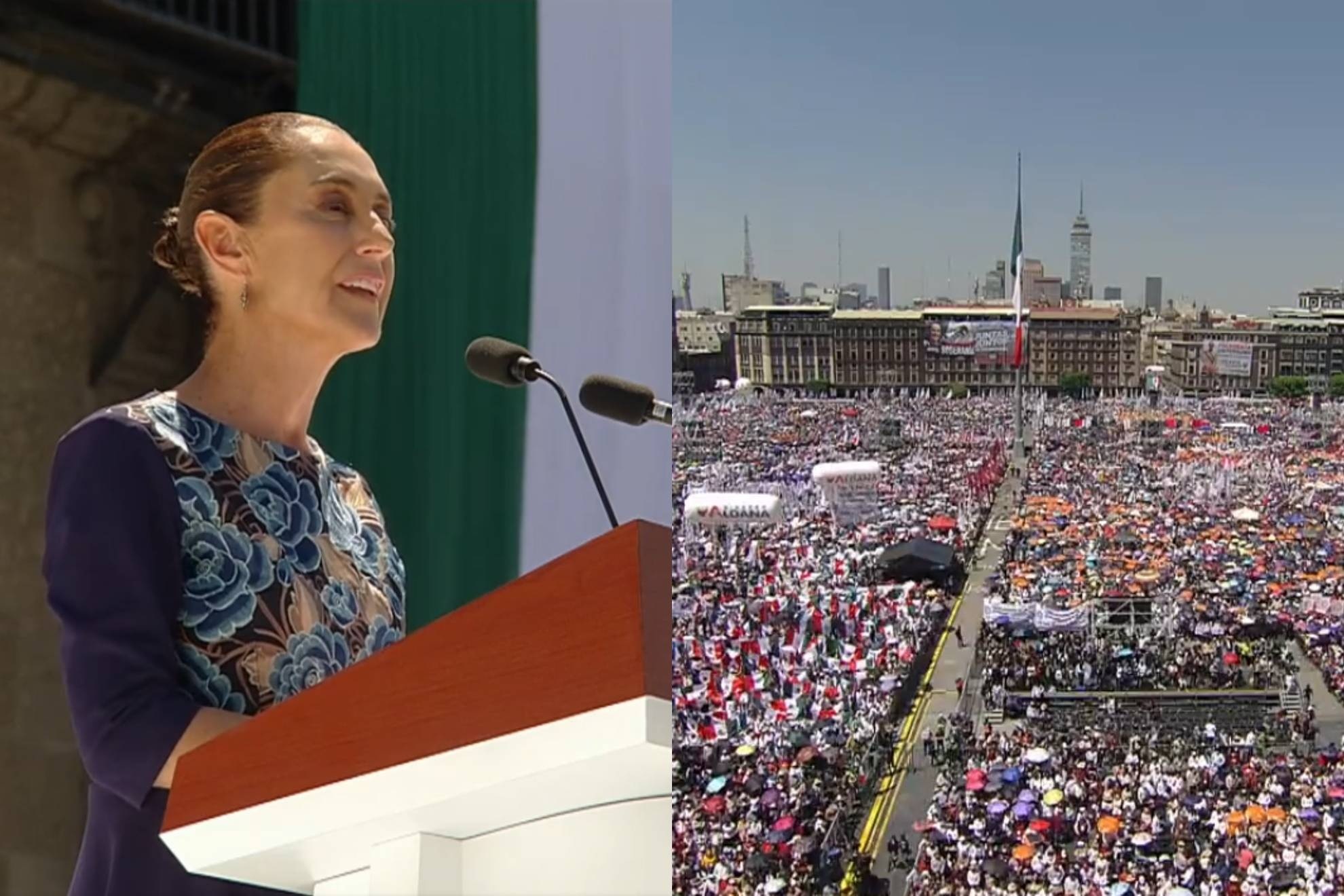 Claudia Sheinbaum responde a Trump en Zócalo CDMX: "80% de mexicanos que  van a EEUU contribuyen a su economía" | MARCA México