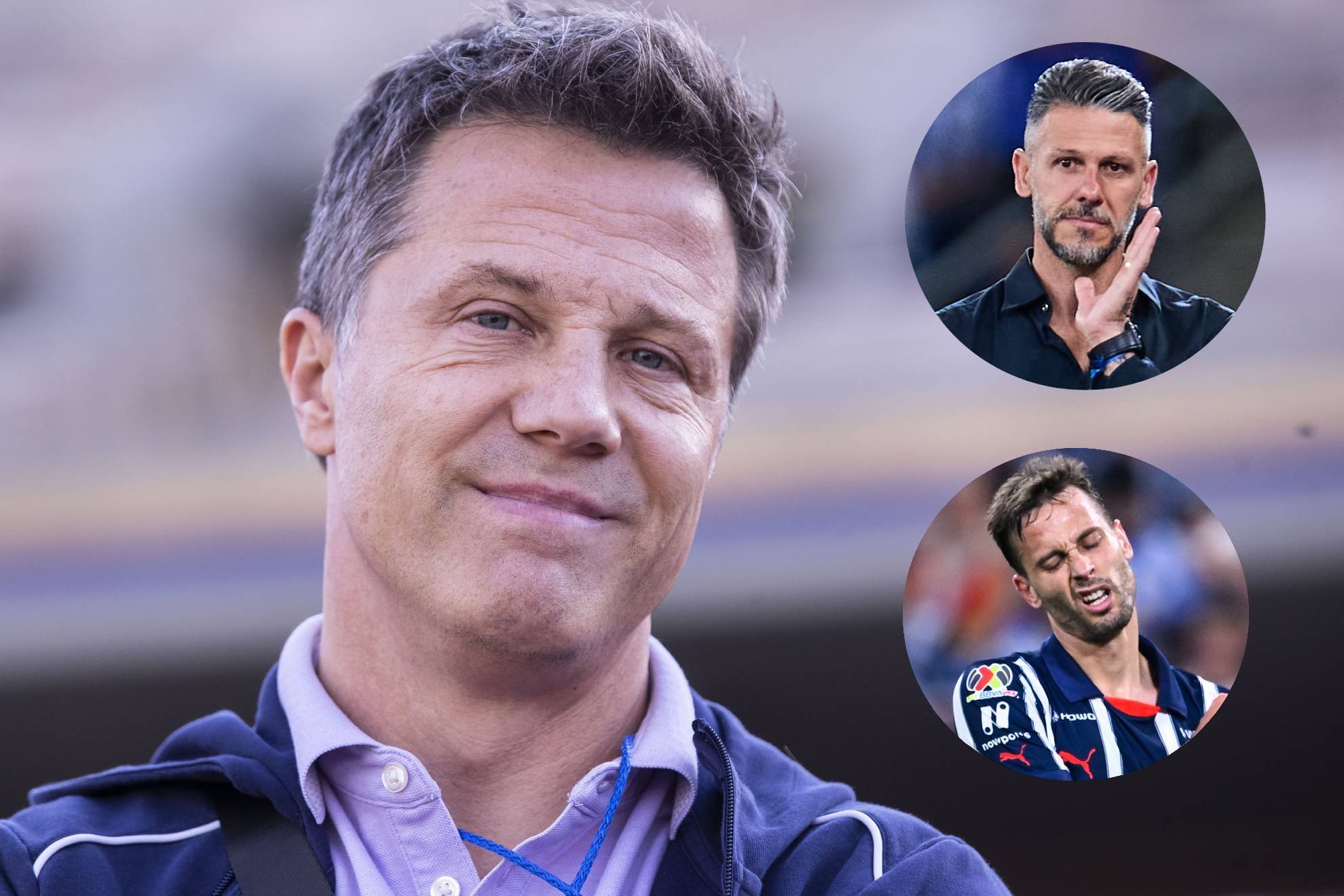 Tato Noriega, Martín Demichelis y Sergio Canales.