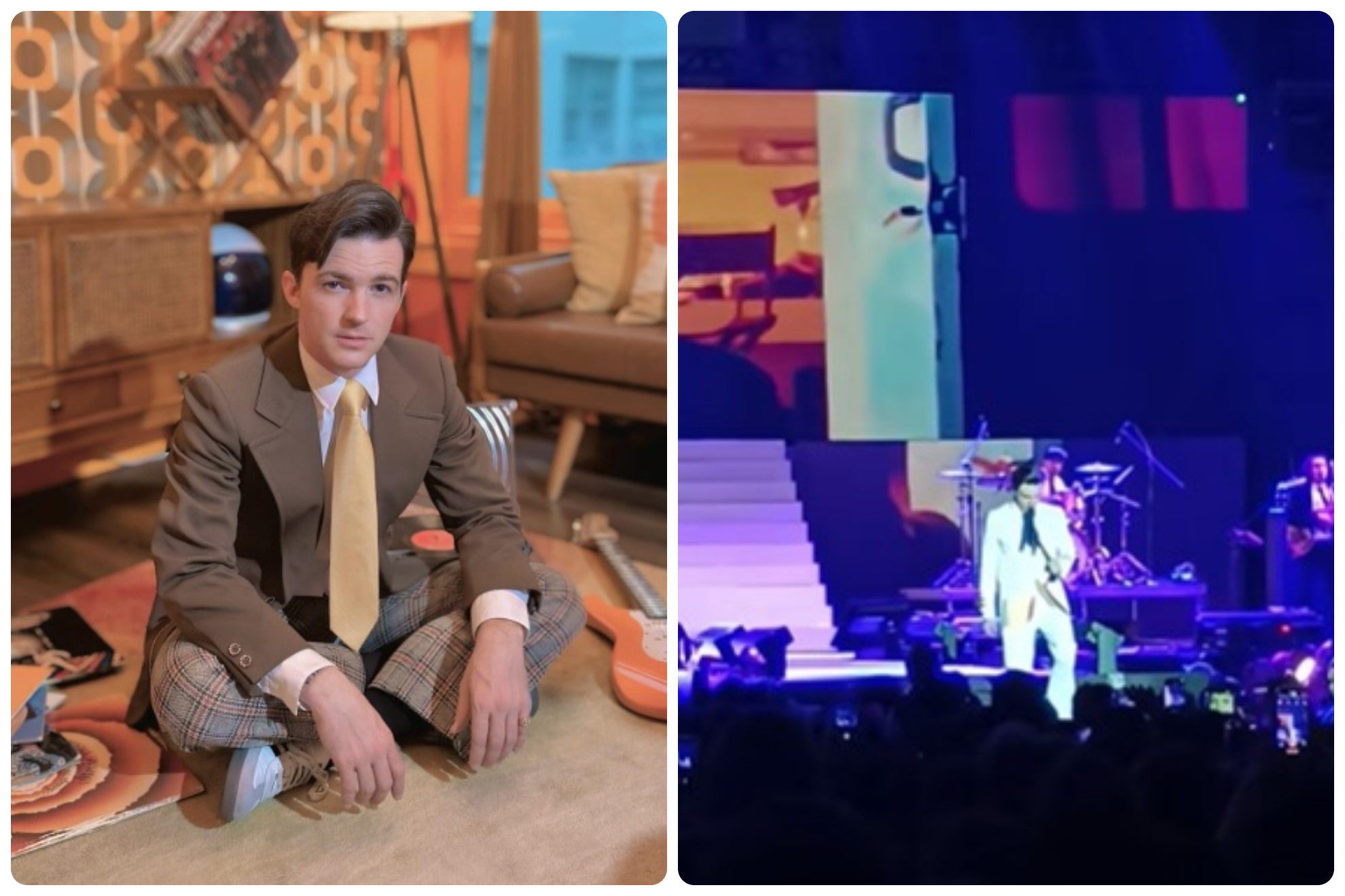 El cantante estadounidense se molestó por un problema de audio.