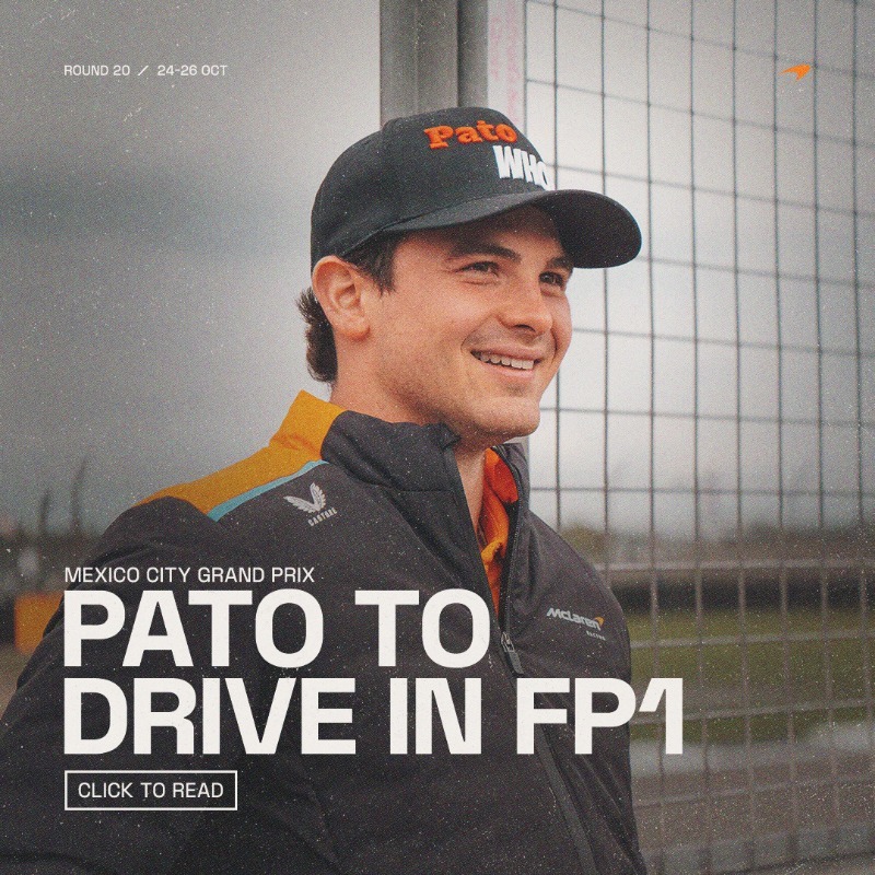 El anuncio para confirmar la participación de Pato O'Ward en el GP de México