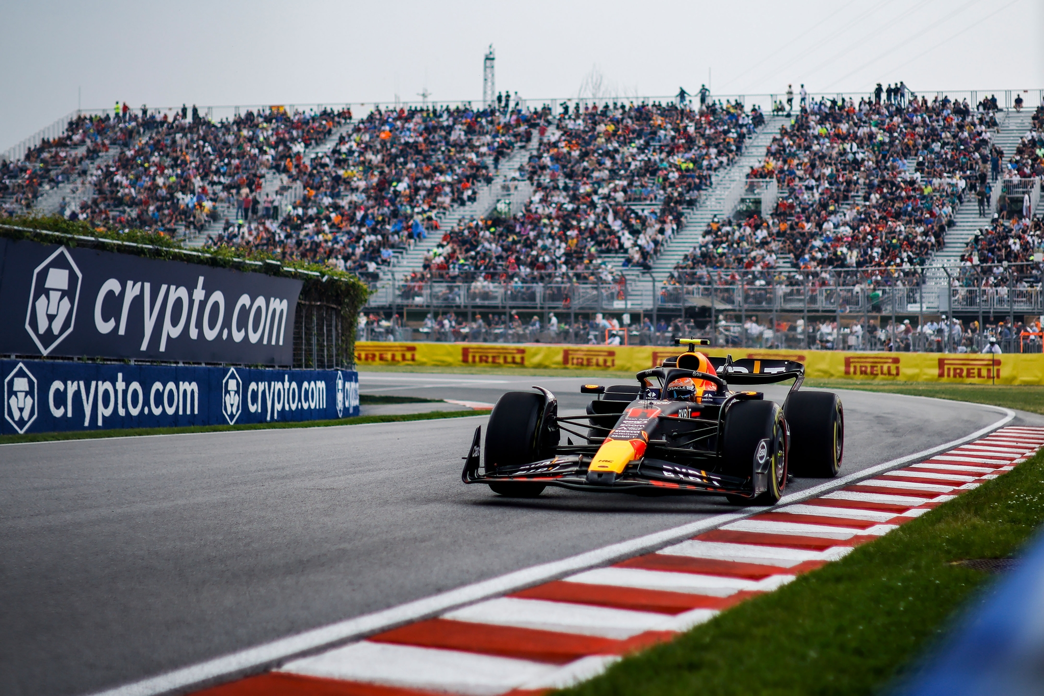 Sergio Perez (11) of Mexico Red Bull Racing RB19 during practice of F1 Grand Prix of Canada at Circuit Gilles Villeneuve, June 17,2023.