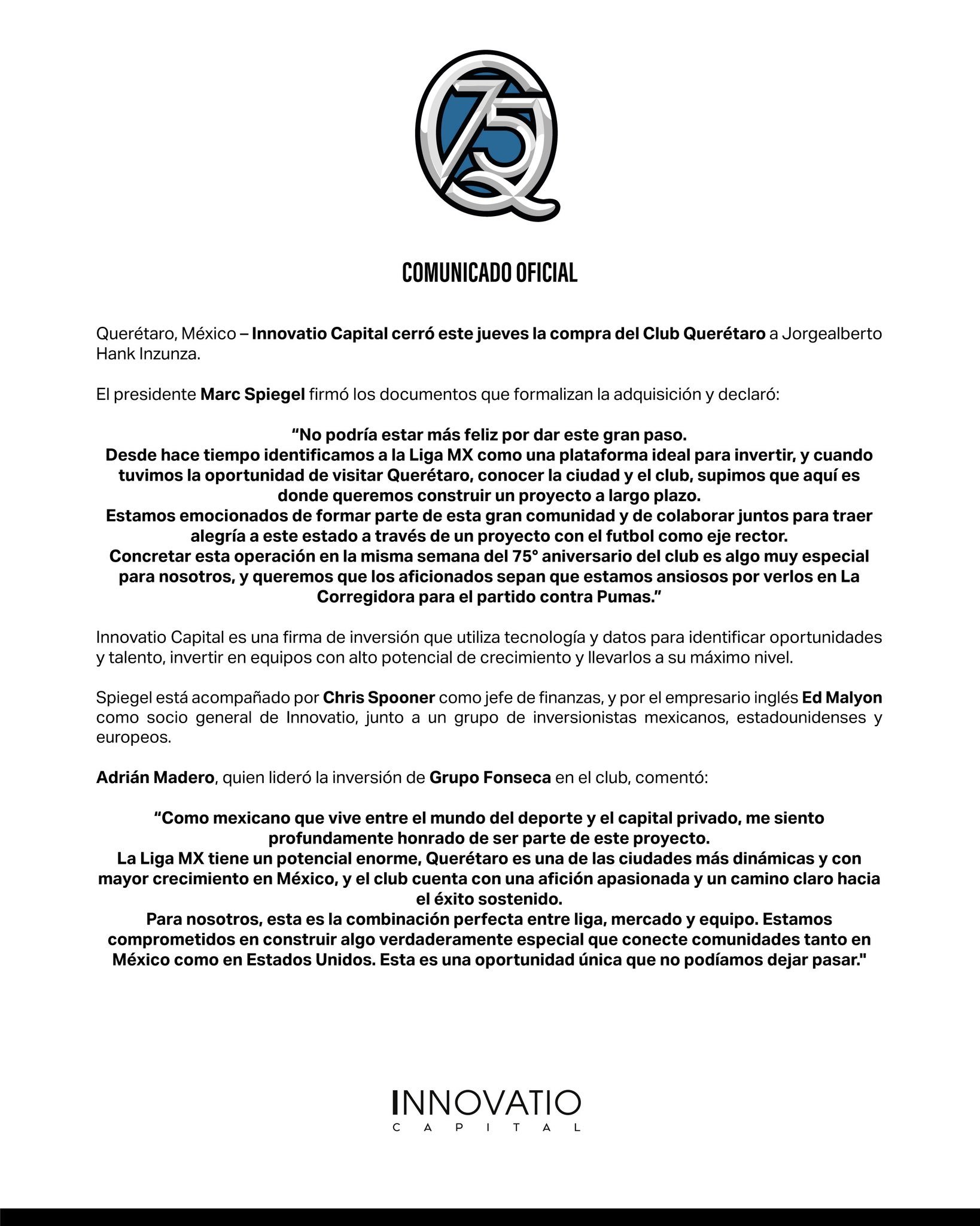 El comunicado de Gallos Blanco por la venta del equipo por parte de Grupo Caliente