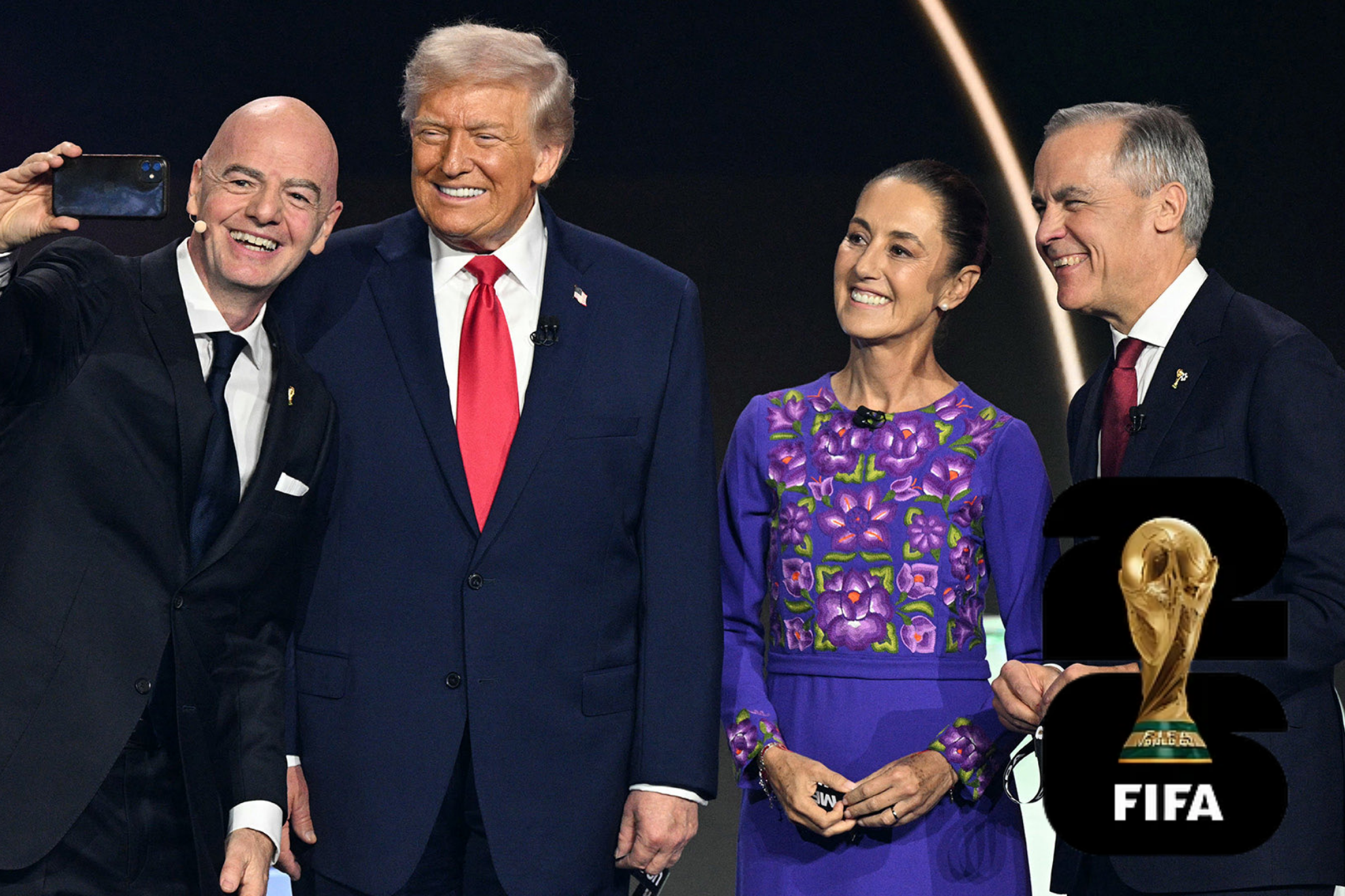Mundial 2026: Infantino logra lo imposible, una selfie histórica con Trump y Sheinbaum | Marca México